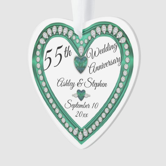 55e bruiloft Jubileum Alexandrite Diamond Ornament (voorkant)