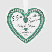 55e bruiloft Jubileum Alexandrite Diamond Ornament (voorkant)