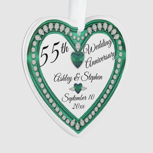 55e bruiloft Jubileum Alexandrite Diamond Ornament (voorkant)