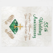 55e bruiloft Jubileum cadeau Gepersonaliseerde dek Fleece Deken (Voorkant (Horizontaal))