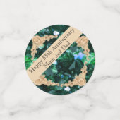 55e bruiloft Jubileum Emerald Confetti (Kleine voorkant)