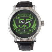 55e bruiloft JUBILEUM EMERALD Horloge (Voorkant)