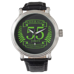 55e bruiloft JUBILEUM EMERALD Horloge