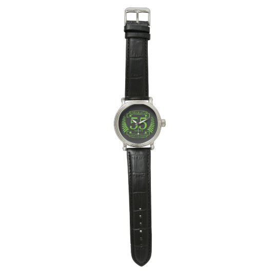 55e bruiloft JUBILEUM EMERALD Horloge (Vlak)