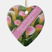 55e bruiloft Jubileum Emerald Keramisch Ornament (Rechts)