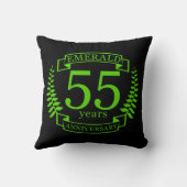 55e bruiloft JUBILEUM EMERALD Kussen (Achterkant)