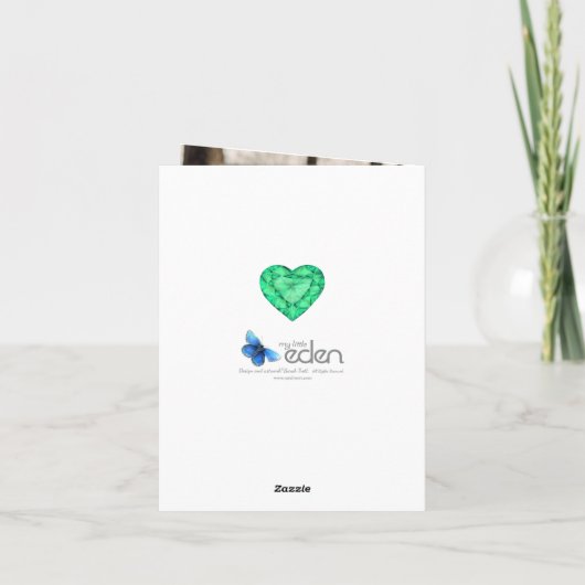 55e bruiloft Jubileum Emerald Love zo sterk Kaart (Achterkant)