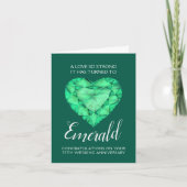 55e bruiloft Jubileum Emerald Love zo sterk Kaart (Voorkant)