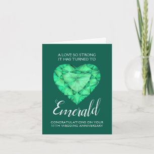 55e bruiloft Jubileum Emerald Love zo sterk Kaart
