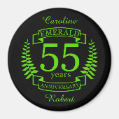 55e bruiloft JUBILEUM EMERALD Magneet (Voorkant)