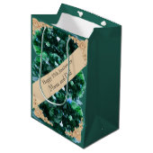 55e bruiloft Jubileum Emerald Medium Cadeauzakje (Voorkant Gekanteld)