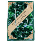 55e bruiloft Jubileum Emerald Medium Cadeauzakje (Achterkant)