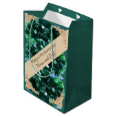 55e bruiloft Jubileum Emerald Medium Cadeauzakje (Achterkant Gekanteld)