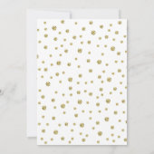 55e bruiloft Jubileum - Gold & White Kaart (Achterkant)