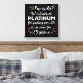 55e bruiloft Jubileum I - Emerald Funny Couple Canvas Afdruk (Insitu (Slaapkamer))