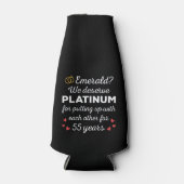 55e bruiloft Jubileum I - Emerald Funny Couple Flesjeskoeler (Voorkant)