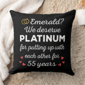 55e bruiloft Jubileum I - Emerald Funny Couple Kussen (Deken)