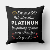 55e bruiloft Jubileum I - Emerald Funny Couple Kussen (Achterkant)