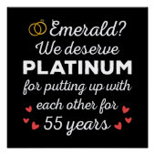 55e bruiloft Jubileum I - Emerald Funny Couple Perfect Poster (Voorkant)