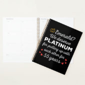 55e bruiloft Jubileum I - Emerald Funny Couple Planner (Display)