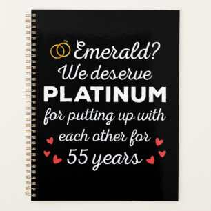 55e bruiloft Jubileum I - Emerald Funny Couple Planner