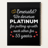 55e bruiloft Jubileum I - Emerald Funny Couple Planner (Achterkant)