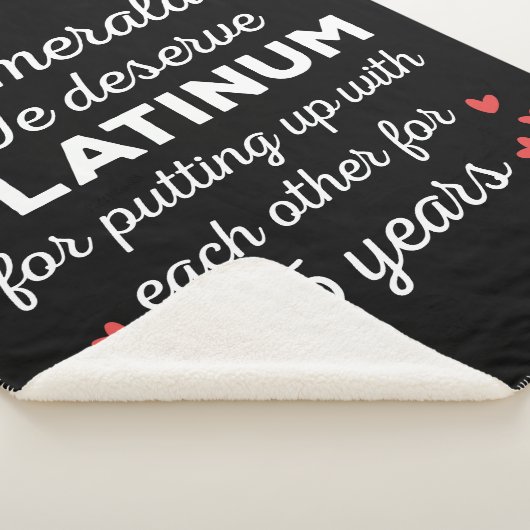 55e bruiloft Jubileum I - Emerald Funny Couple Sherpa Deken (3/4)