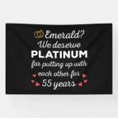 55e bruiloft Jubileum I - Emerald Funny Couple Spandoek (Horizontaal)