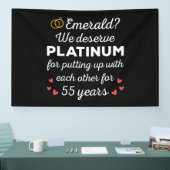 55e bruiloft Jubileum I - Emerald Funny Couple Spandoek (Beurs)
