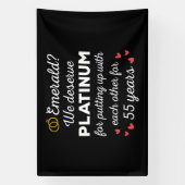 55e bruiloft Jubileum I - Emerald Funny Couple Spandoek (Verticaal)