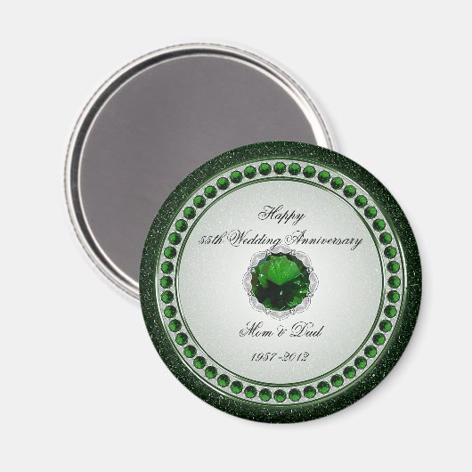 55e bruiloft Jubileum magneet (Voorkant / Achterkant)