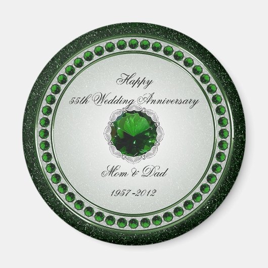 55e bruiloft Jubileum magneet (Voorkant)