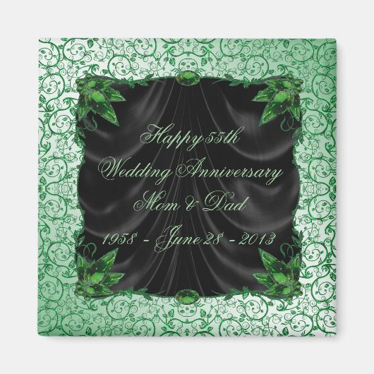 55e bruiloft Jubileum magneet (Voorkant)