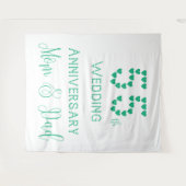 55e bruiloft Jubileum ouders Emerald Wedding Wandkleed (Voorkant (horizontaal))