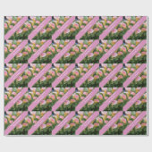 55e bruiloft Jubileum Pink Calla Lily Cadeaupapier (Vlak)