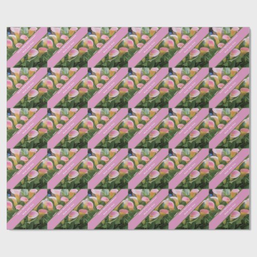 55e bruiloft Jubileum Pink Calla Lily Cadeaupapier (Vlak)
