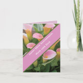 55e bruiloft Jubileum Pink Calla Lily Kaart (Voorkant)