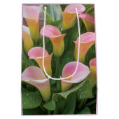 55e bruiloft Jubileum Pink Calla Lily Medium Cadeauzakje (Achterkant)