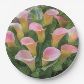55e bruiloft Jubileum Pink Calla Lily Papieren Bordje (Voorkant)