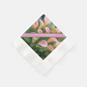 55e bruiloft Jubileum Pink Calla Lily Servet (Hoek)