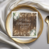 55e bruiloft Jubileum Rustieke String Lights Servet