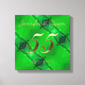 55e bruiloft Jubileum smaragd bruiloft Canvas Afdruk (Voorkant)