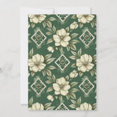 55e Emerald Ivoor Floral Wedding Jubileum Kaart (Achterkant)