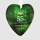 55e Emerald Jewel Bruiloft Jubileum Ornament (voorkant)