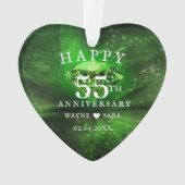 55e Emerald Jewel Bruiloft Jubileum Ornament (achterkant)