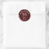 55e Emerald Wedding Bourgondische Wax Seal Sticker (Tas)