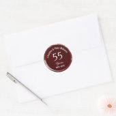 55e Emerald Wedding Bourgondische Wax Seal Sticker (Envelop)