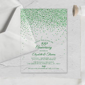 55e Emerald Wedding Jubileum Acryl Uitnodigingen