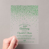 55e Emerald Wedding Jubileum Acryl Uitnodigingen (Insitu (Draagbaar))