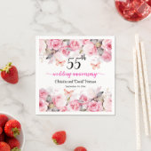 55e Emerald Wedding Jubileum Blush Rozen Servet (Insitu)